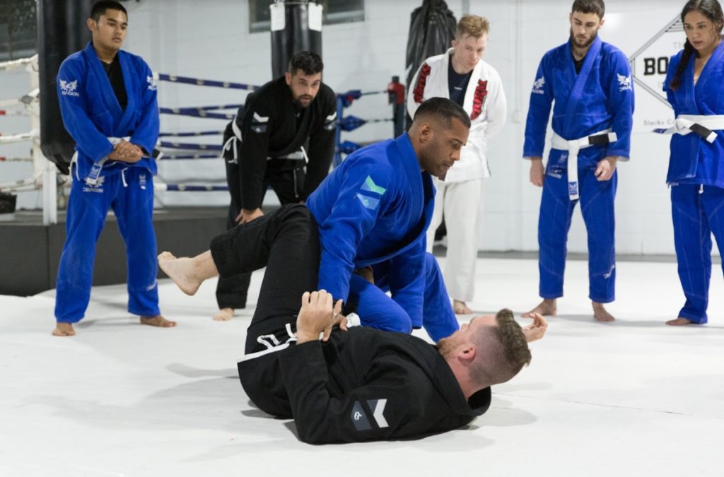 Demonstrating a technique for drills.