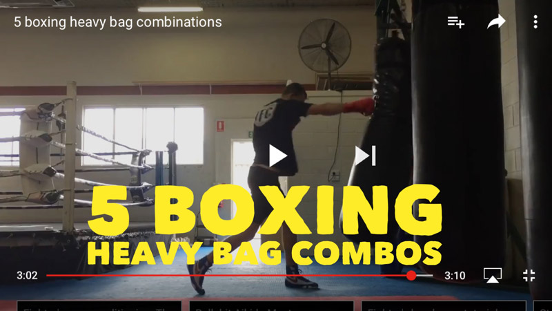 5 boxing heavy bag combinations