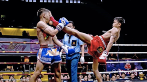 The traditional Muay Thai stance makes it easier to throw a teep.