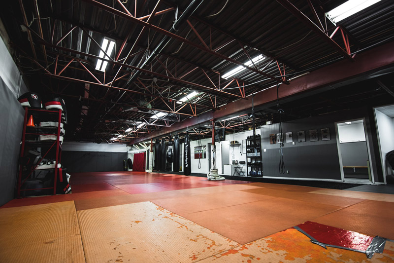 Photo of an empty old Muay Thai gym