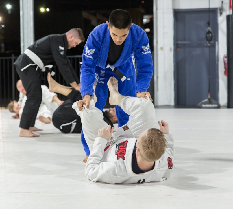 TFC white belts practice BJJ techniques for beginners